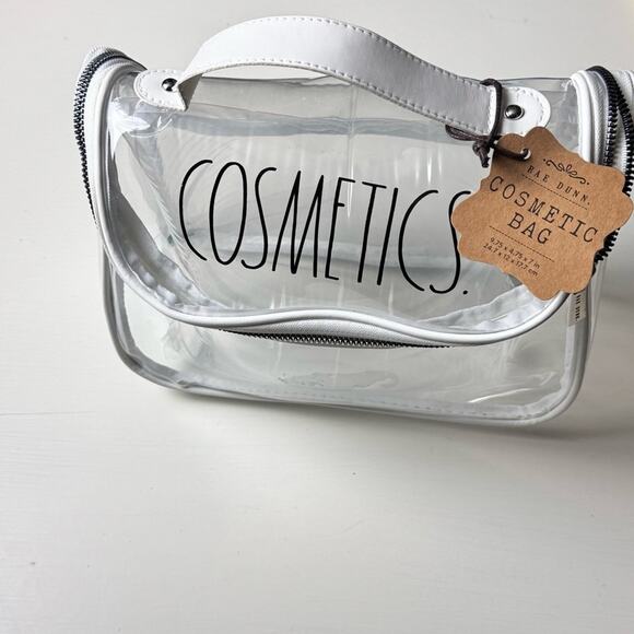 Rae Dunn White & Transparent White Makeup Cosmetic Bag NWT - Picture 1 of 5